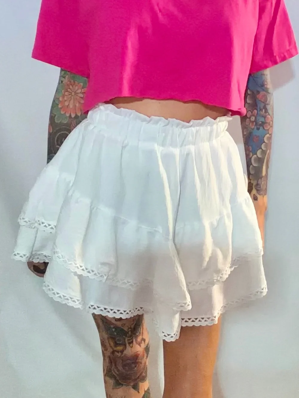 American Eagle Sz XS White Tiered Ruffle Mini Skirt - Women coquette Fairycore